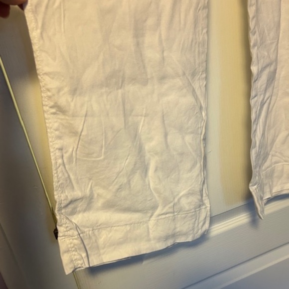 A Pea in the pod under Maternity underbelly white Linen pants - M - Picture 4 of 7